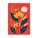 Floral Photographic Print, Botanical Wall Art, Tropical Flowers, Modern Art Print, Home Decor, Living Room Decor, Flower Art, Red Floral - Tawshia